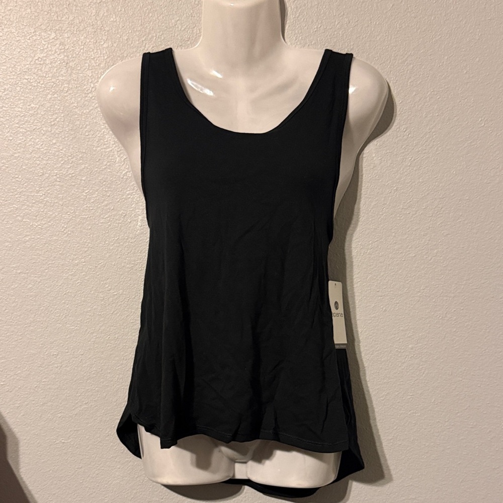 Apana Black Scoop Neck Tank